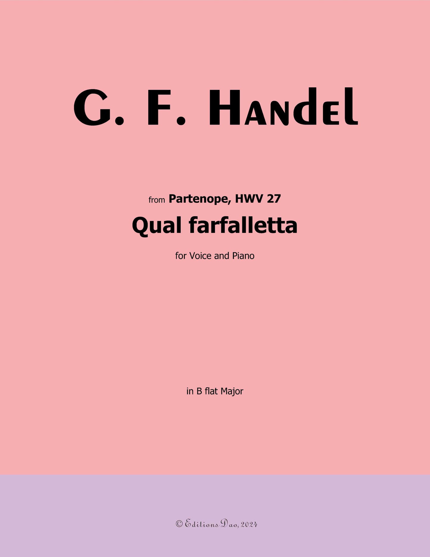 Qual farfalletta, by Handel