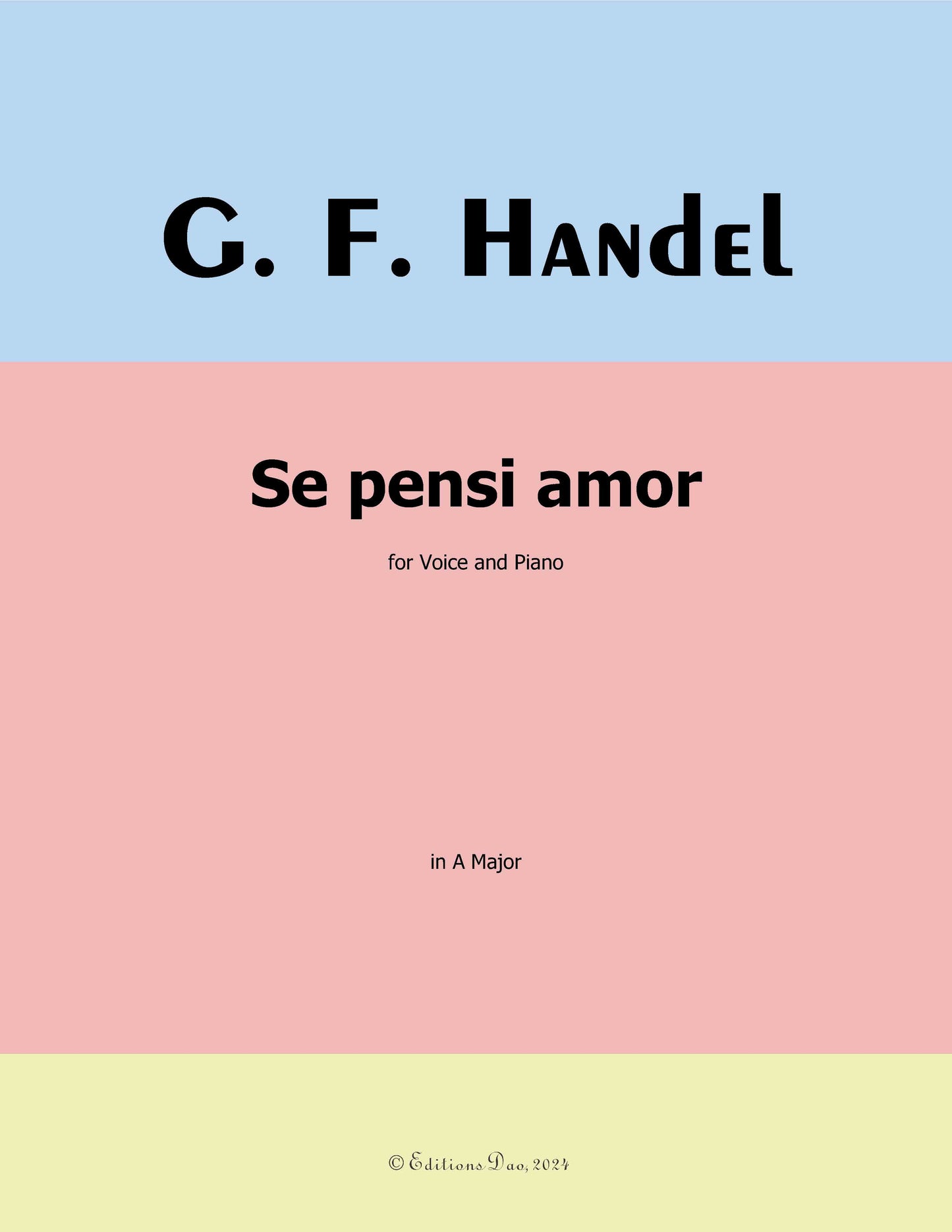 Se pensi amor, by Handel