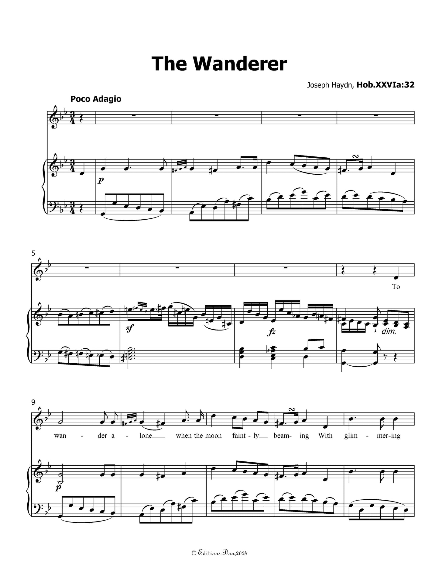 The Wanderer,by J. Haydn