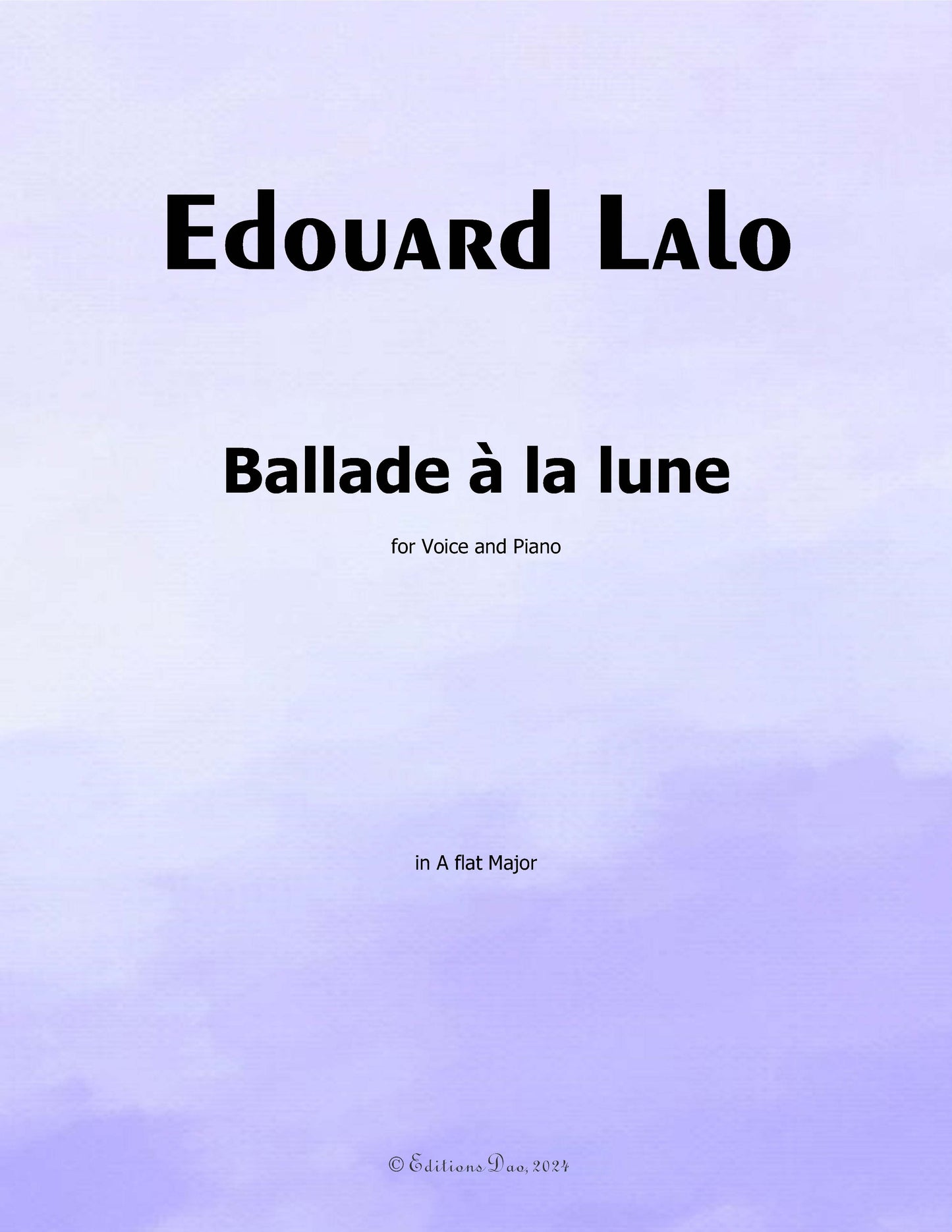 Ballade à la lune, by Lalo