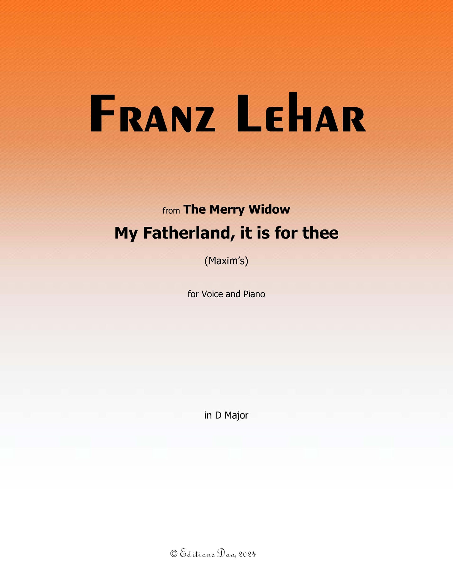 My Fatherland, by Lehár