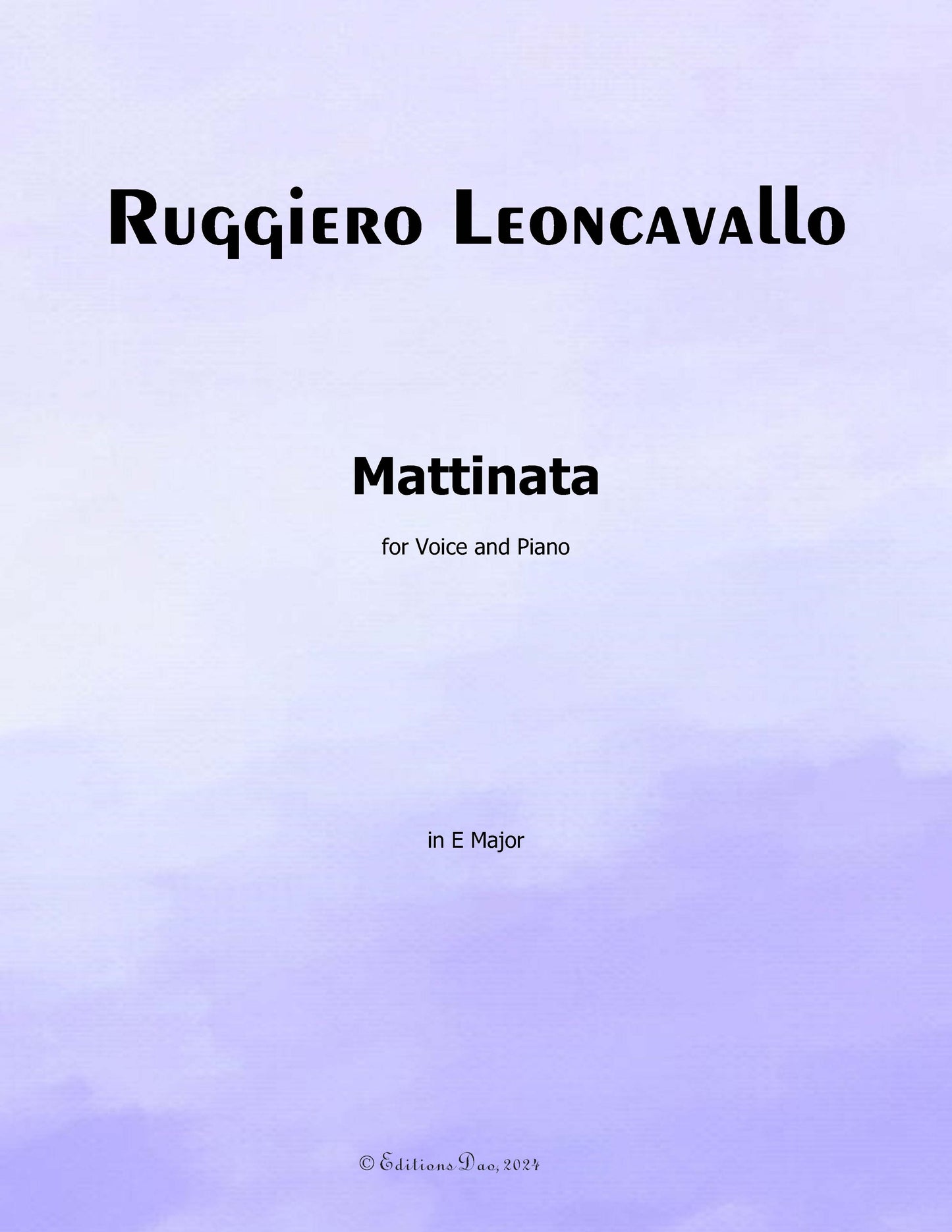 Mattinata,by Leoncavallo