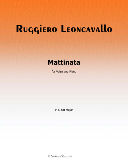 Mattinata,by Leoncavallo