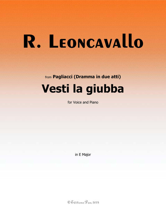 Vesti la giubba, by Leoncavallo