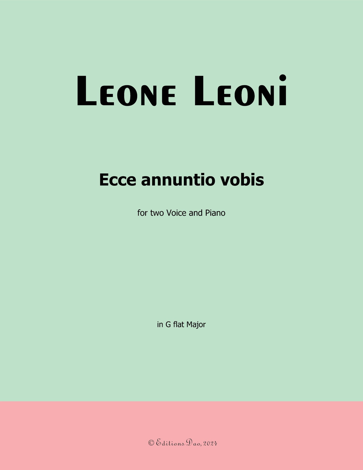 Ecce annuntio vobis, by L. Leoni