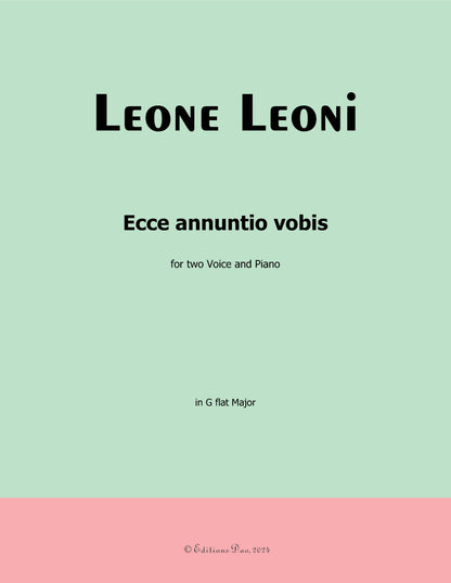 Ecce annuntio vobis, by L. Leoni