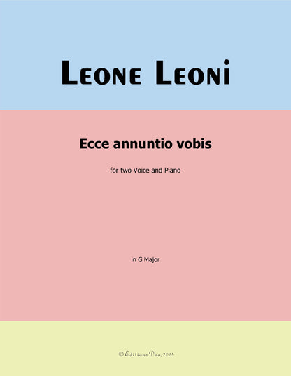 Ecce annuntio vobis, by L. Leoni