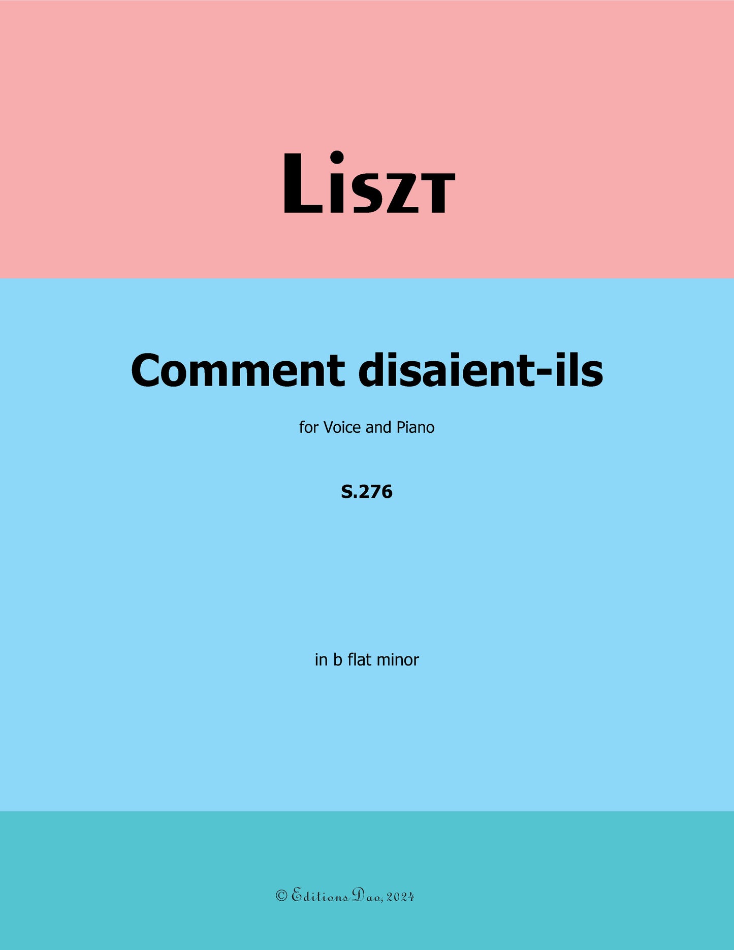 Comment disaient - ils, by Liszt