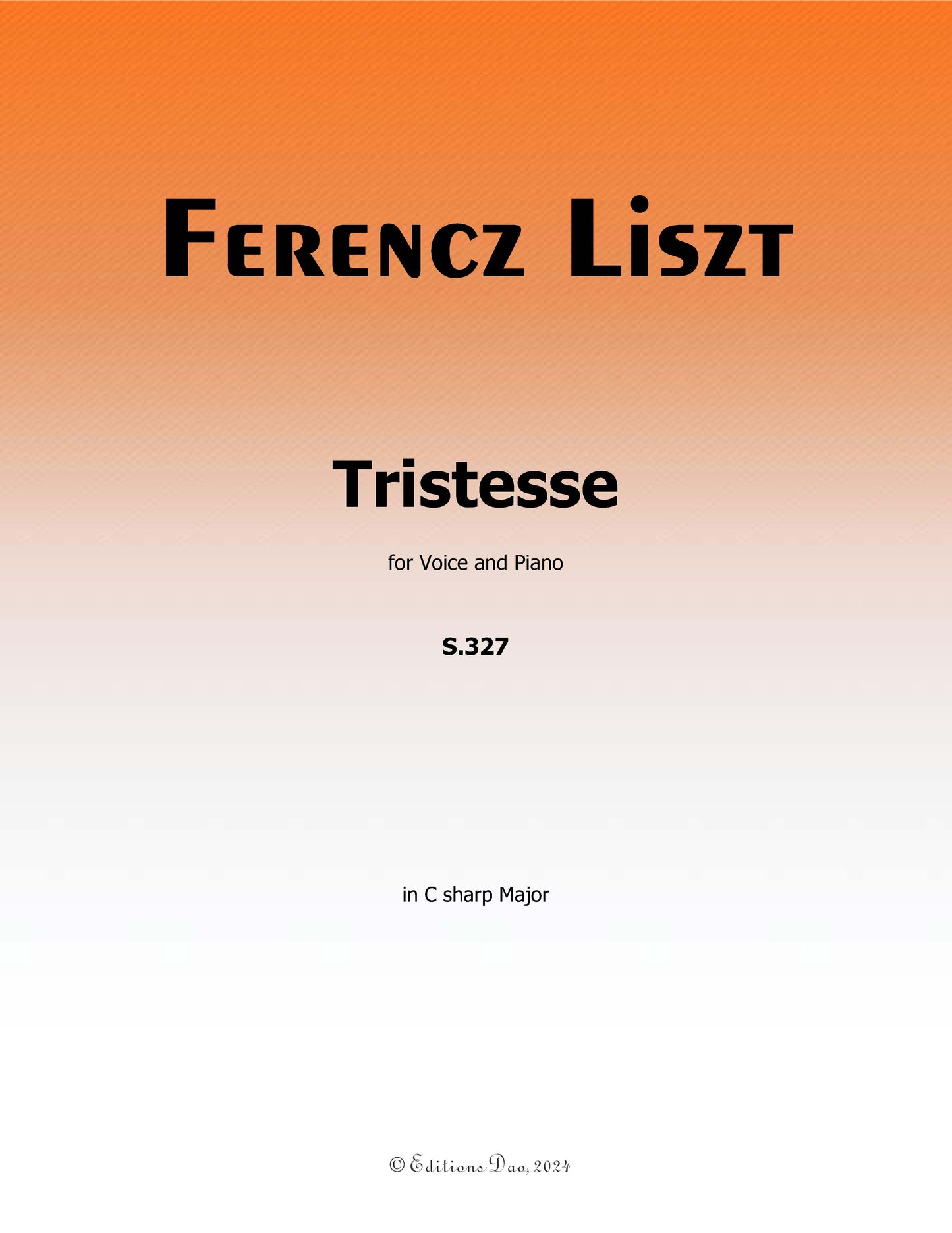 Tristesse, by Liszt