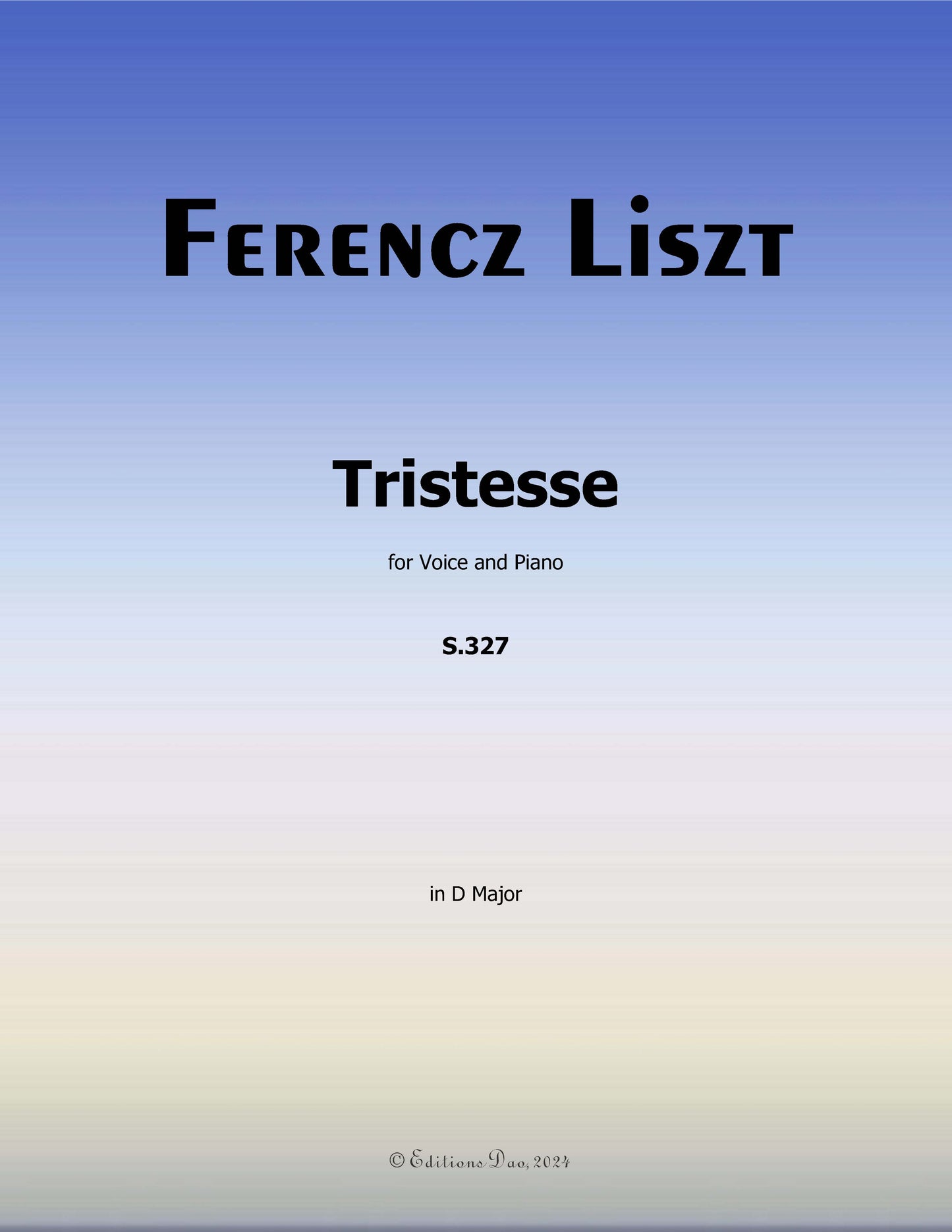 Tristesse, by Liszt