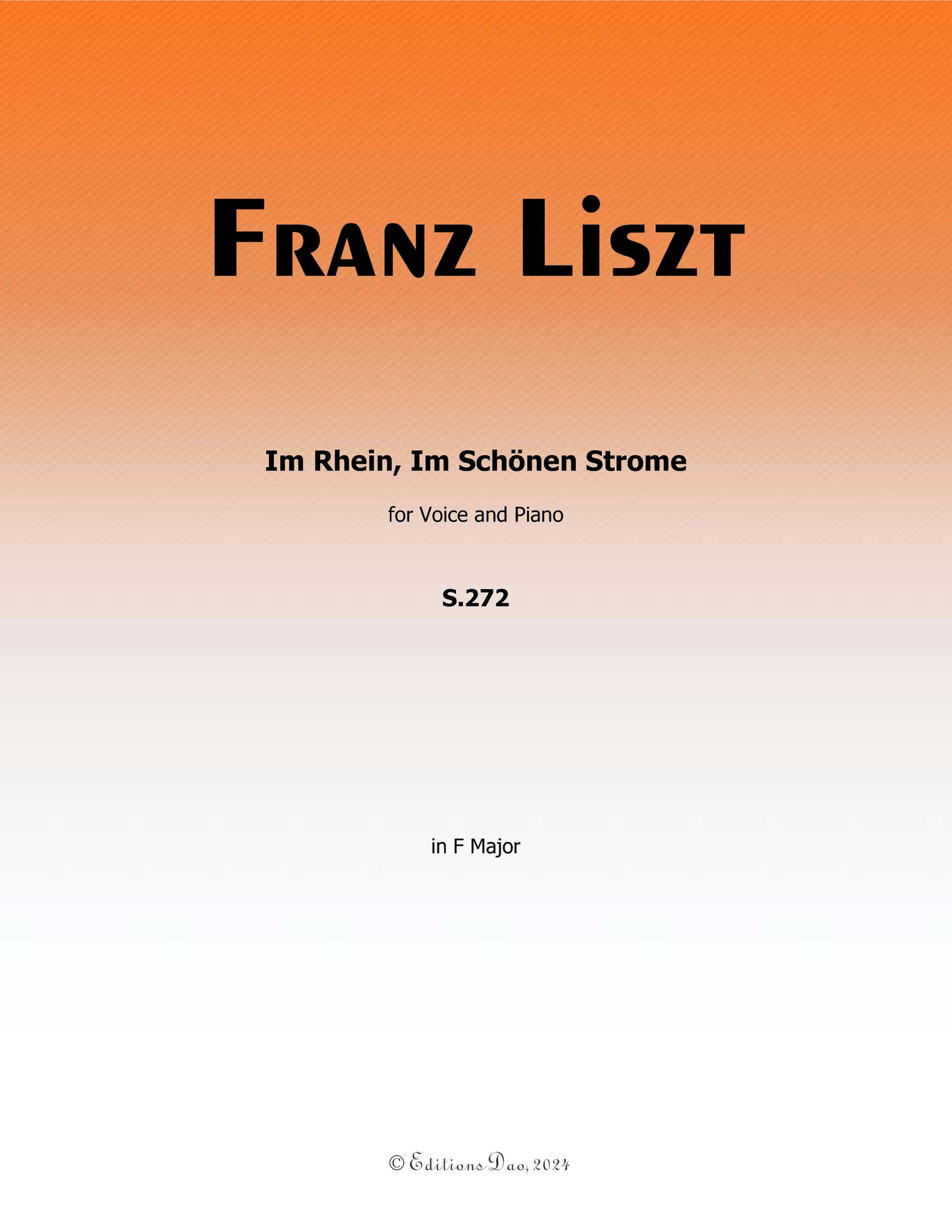 Im Rhein,Im Schonen Strome, by Liszt