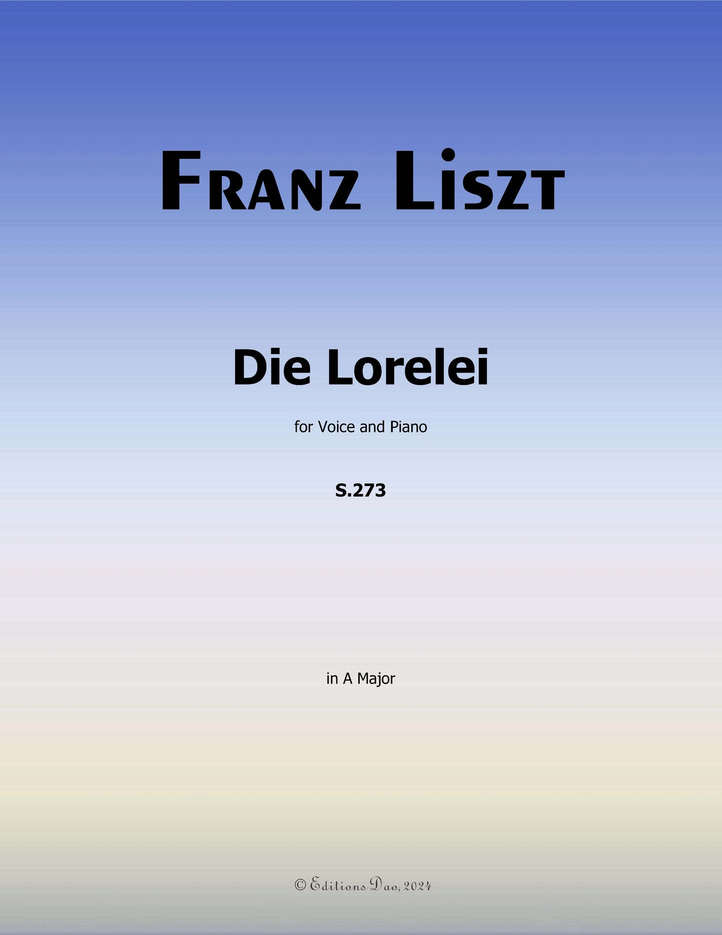 Die Lorelei, by Liszt