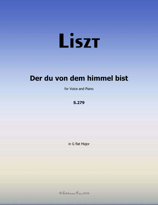 Der du von dem himmel bist, by Liszt