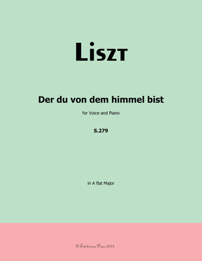 Der du von dem himmel bist, by Liszt