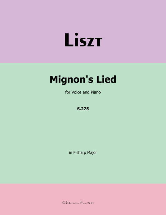 Mignons Lied, by Liszt