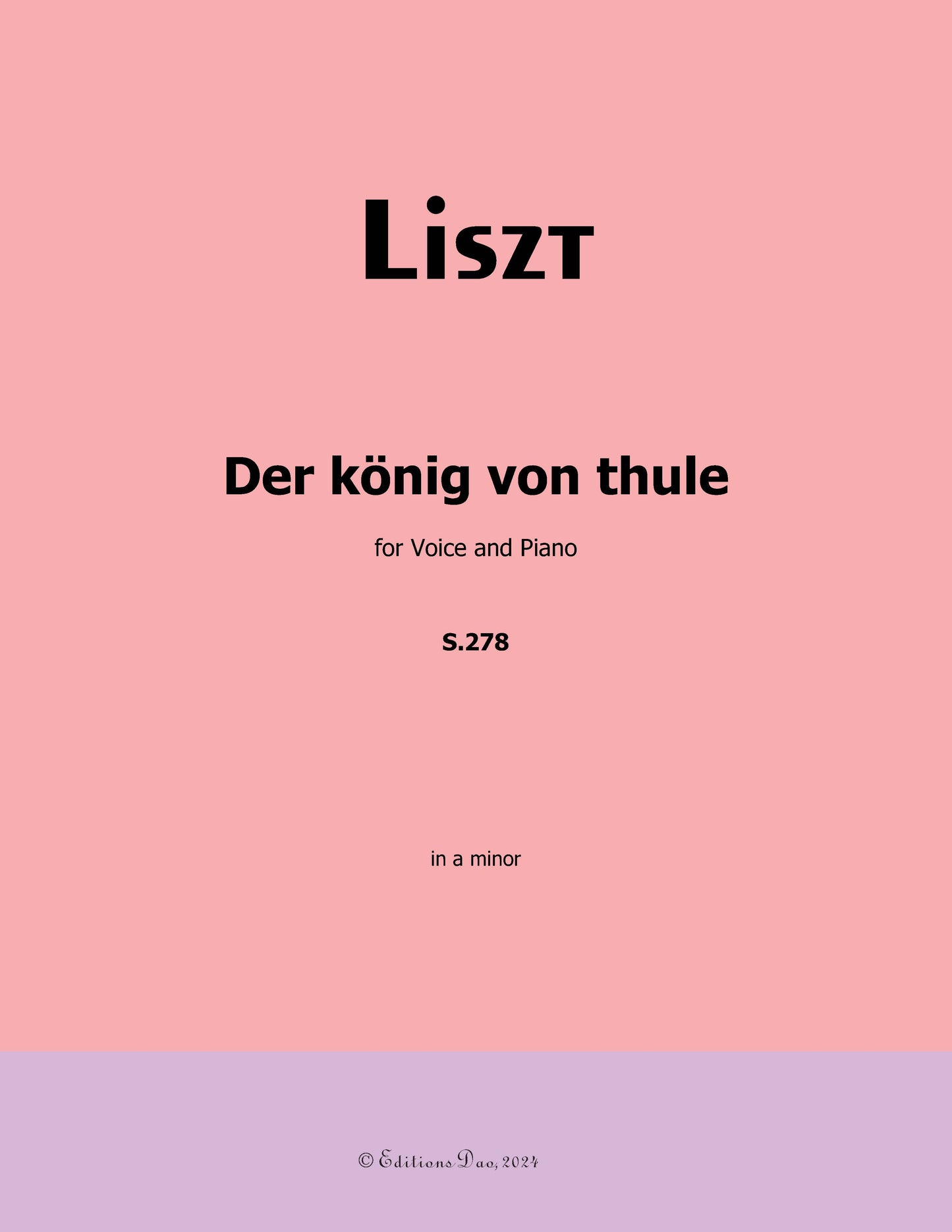 Der konig von thule, by Liszt