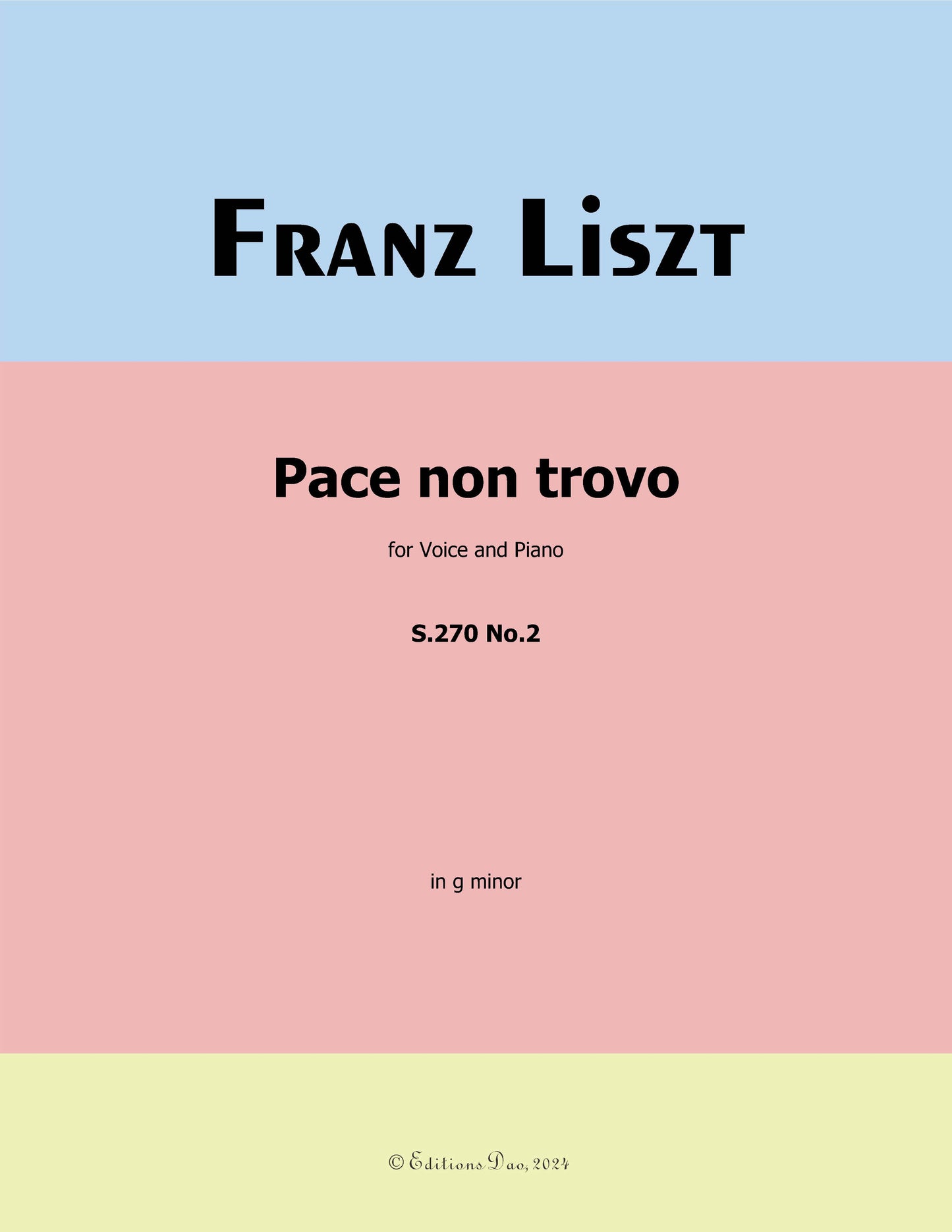 Pace non trovo, by Liszt