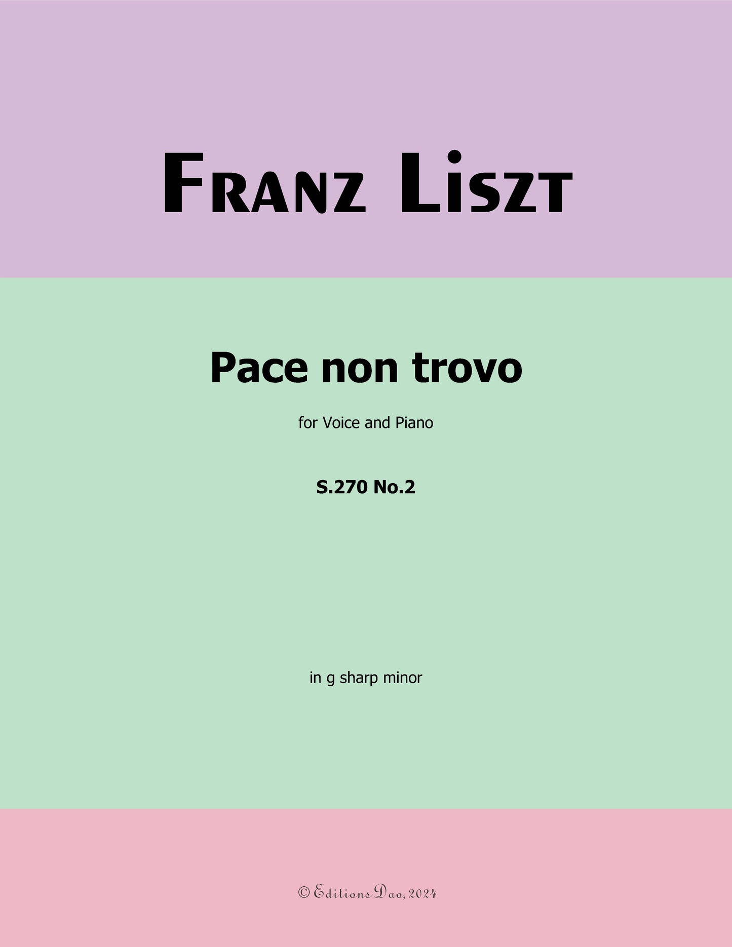 Pace non trovo, by Liszt