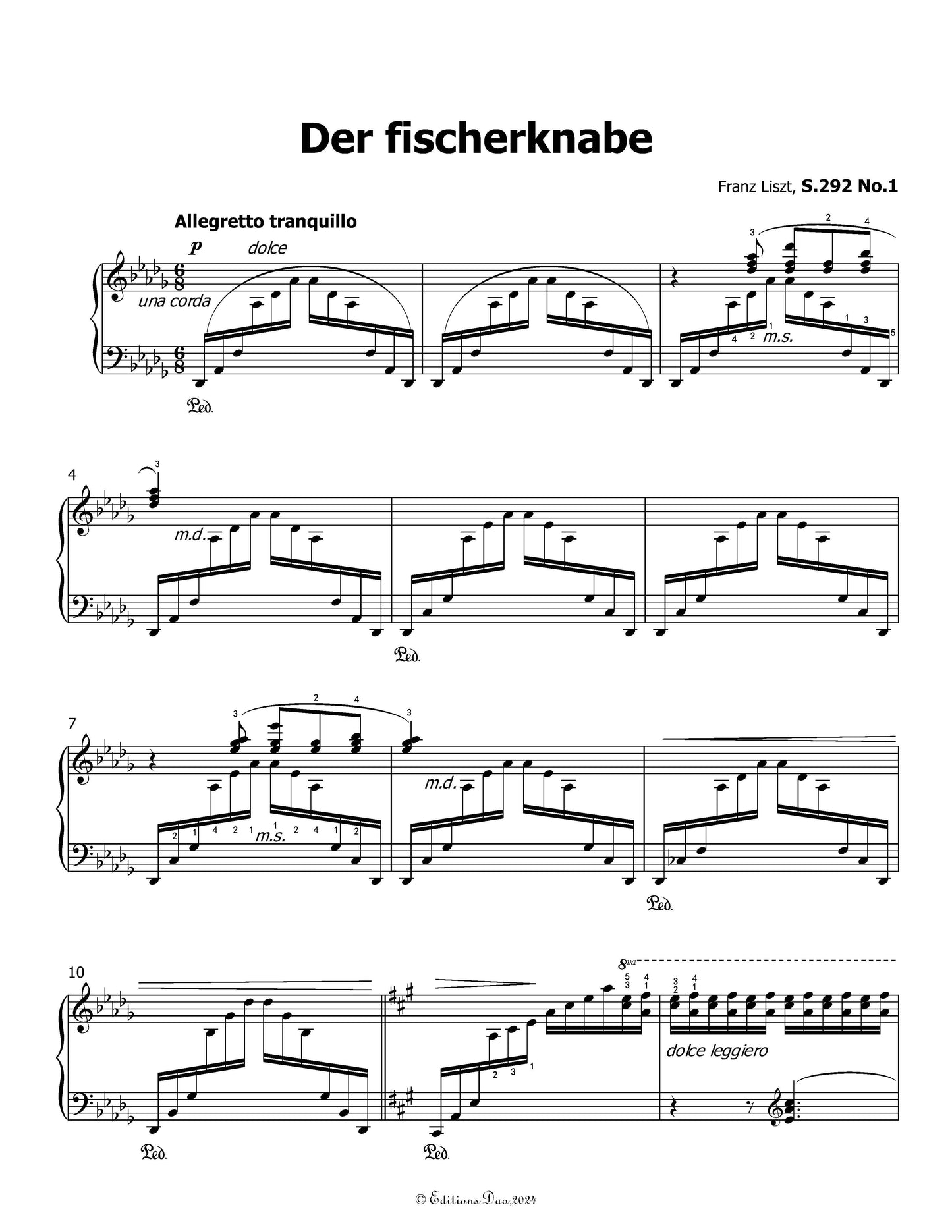 Der fischerknabe, by Liszt