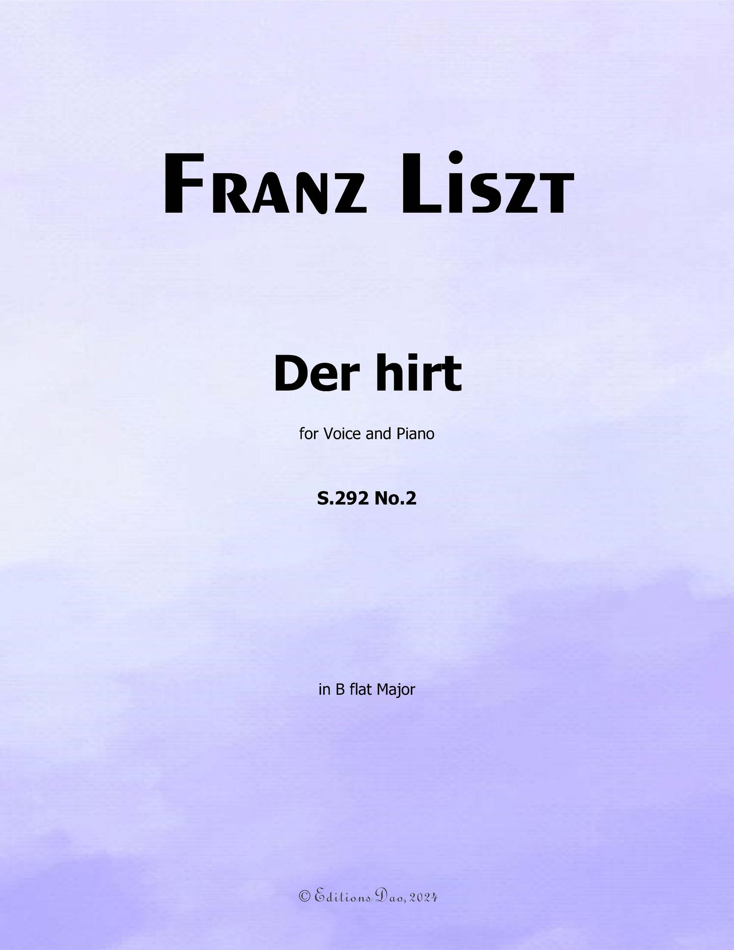 Der hirt, by Liszt