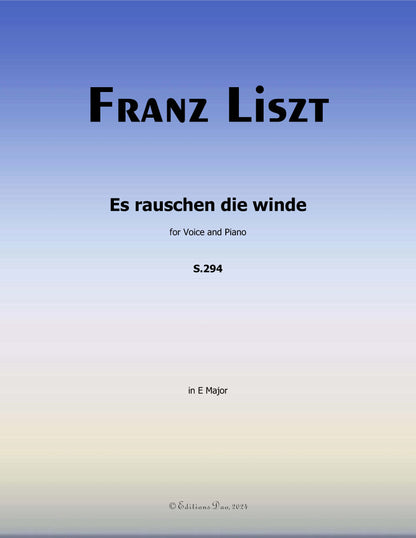 Es rauschen die winde, by Liszt