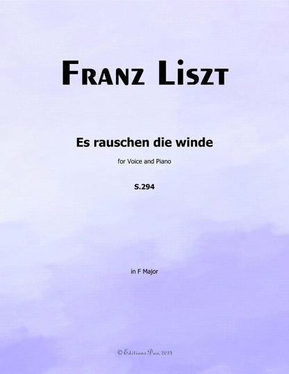 Es rauschen die winde, by Liszt