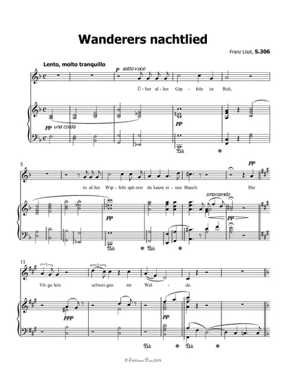 Wanderers nachtlied, by Liszt