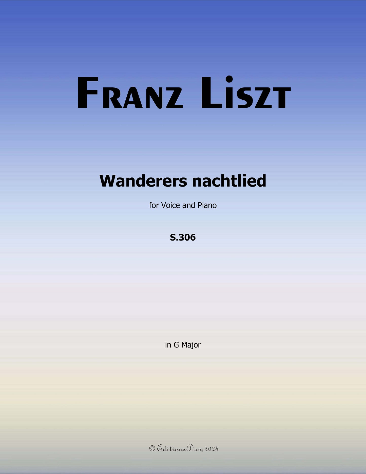 Wanderers nachtlied, by Liszt