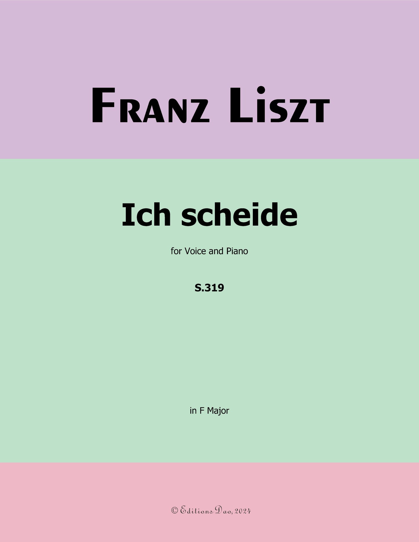 Ich scheide, by Liszt