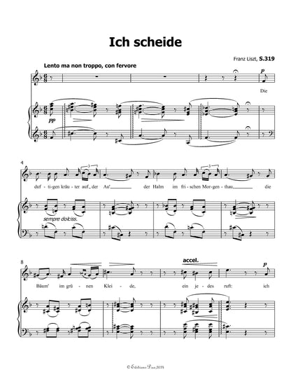 Ich scheide, by Liszt