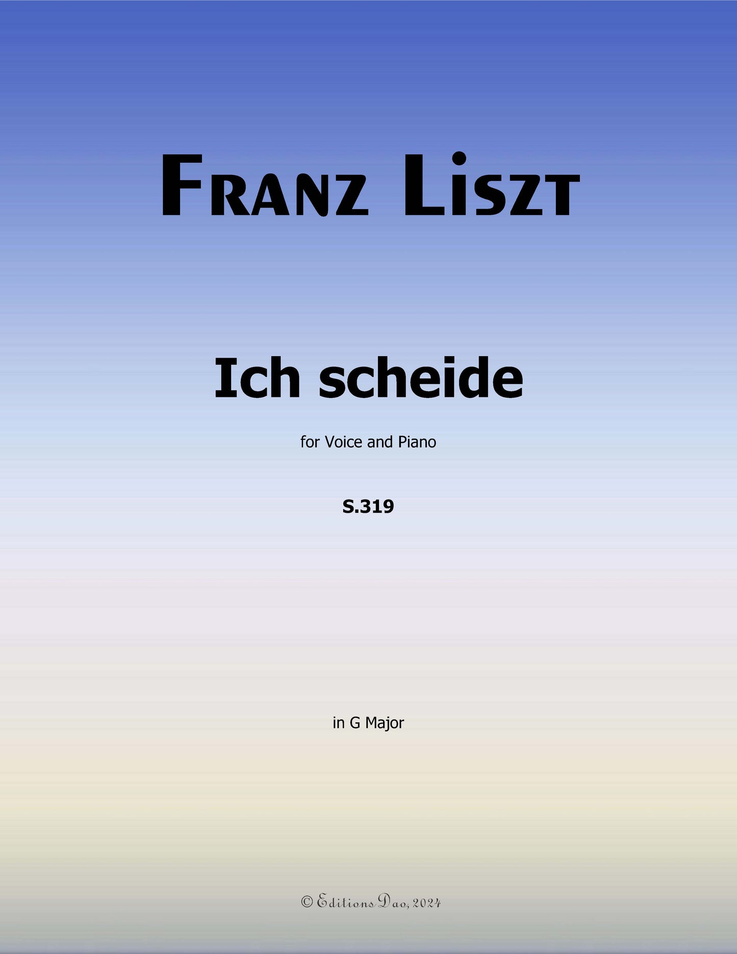 Ich scheide, by Liszt