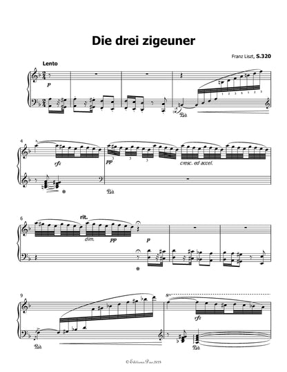 Die drei zigeuner, by Liszt