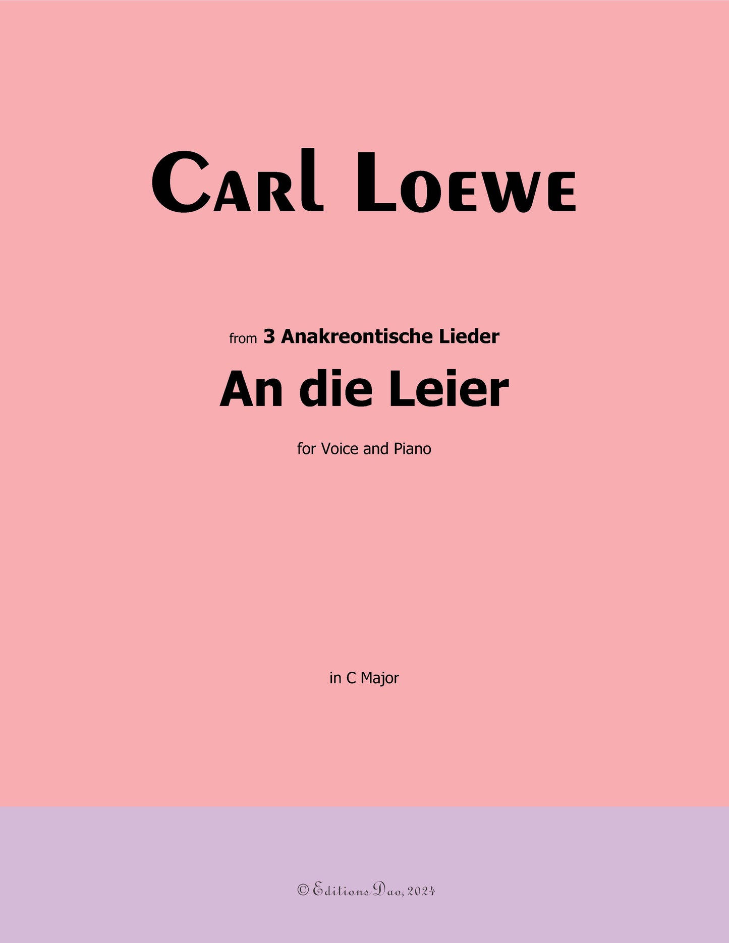 An die Leier, by C. Loewe