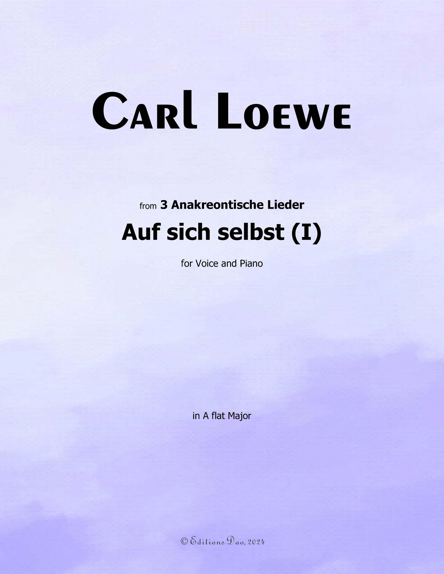 Auf sich selbst(I), by C. Loewe