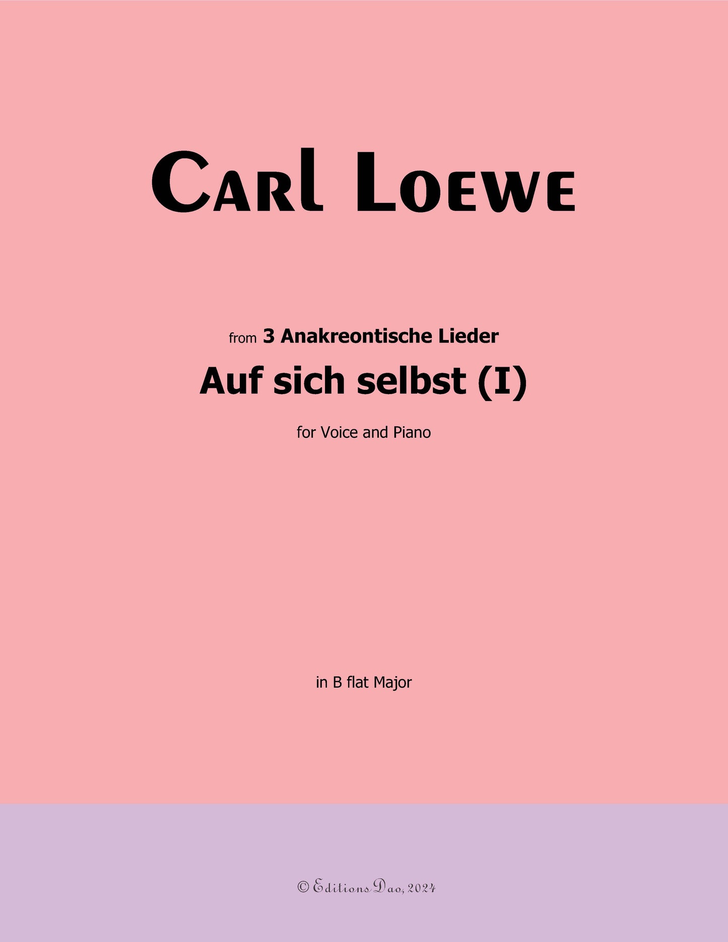 Auf sich selbst(I), by C. Loewe