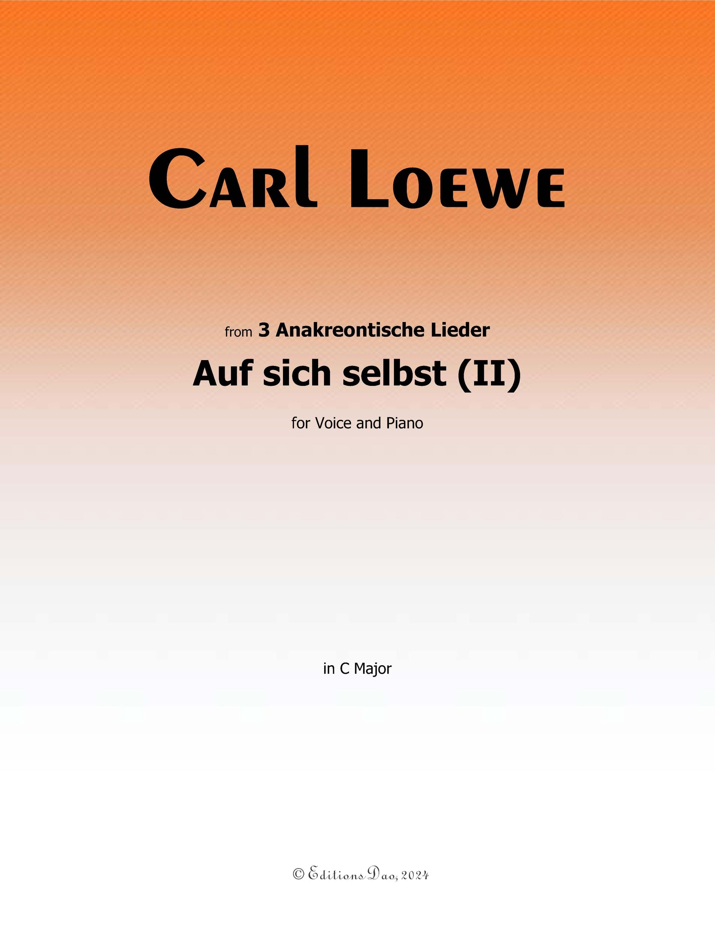 Auf sich selbst(II), by C. Loewe