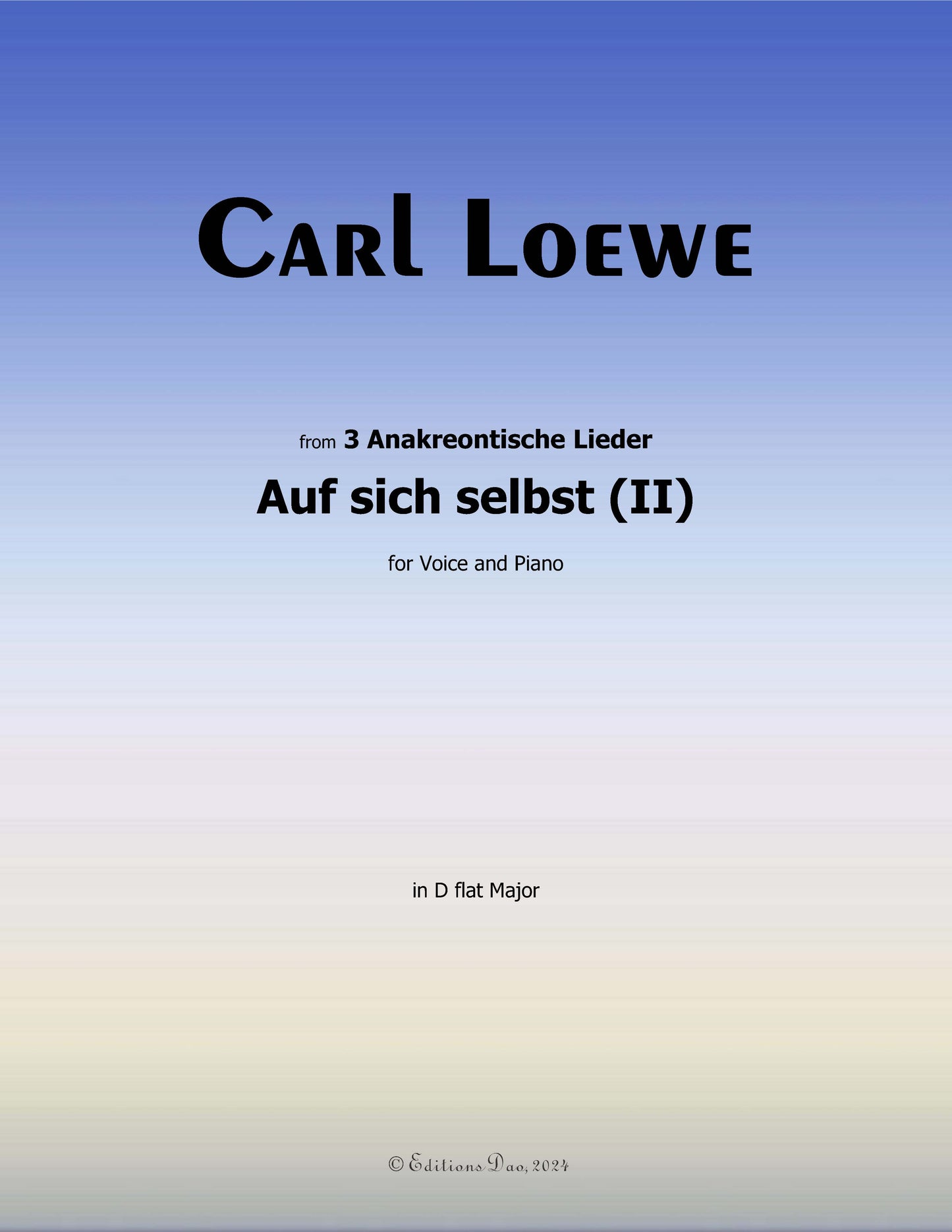 Auf sich selbst(II), by C. Loewe