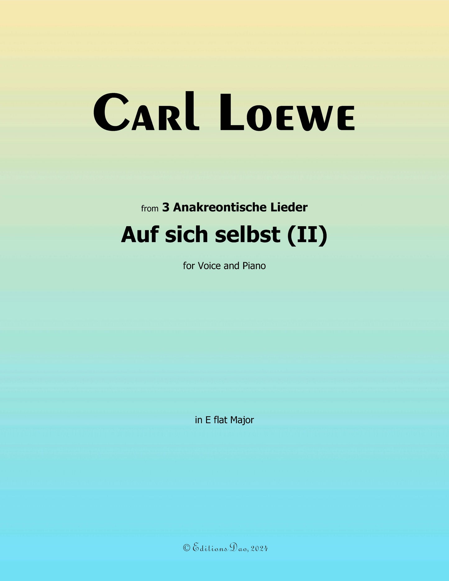 Auf sich selbst(II), by C. Loewe