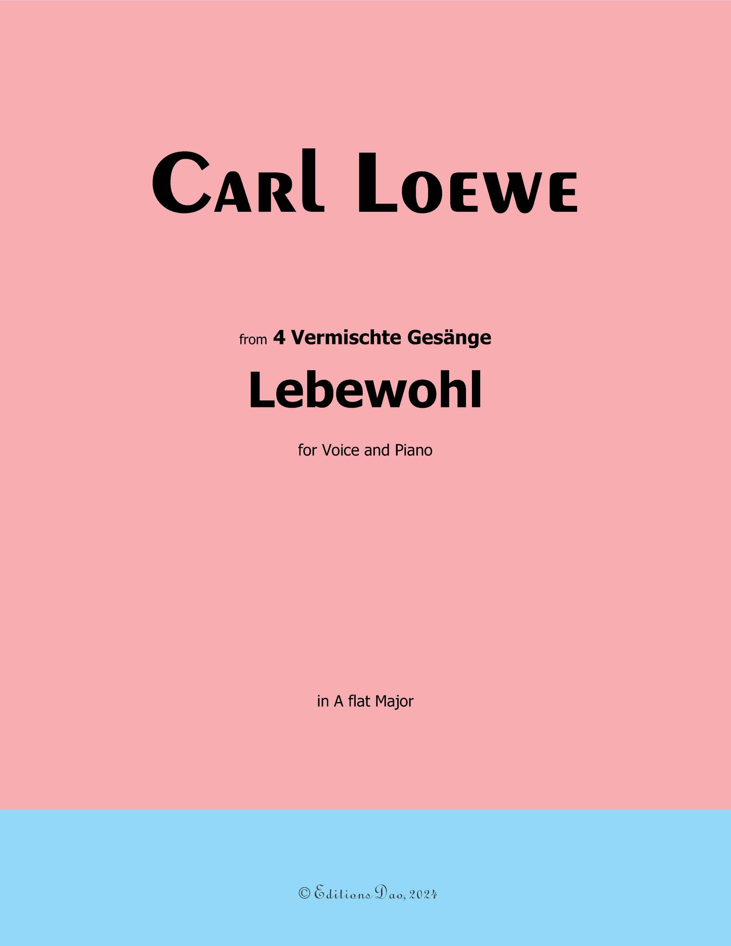 Lebewohl, by C. Loewe