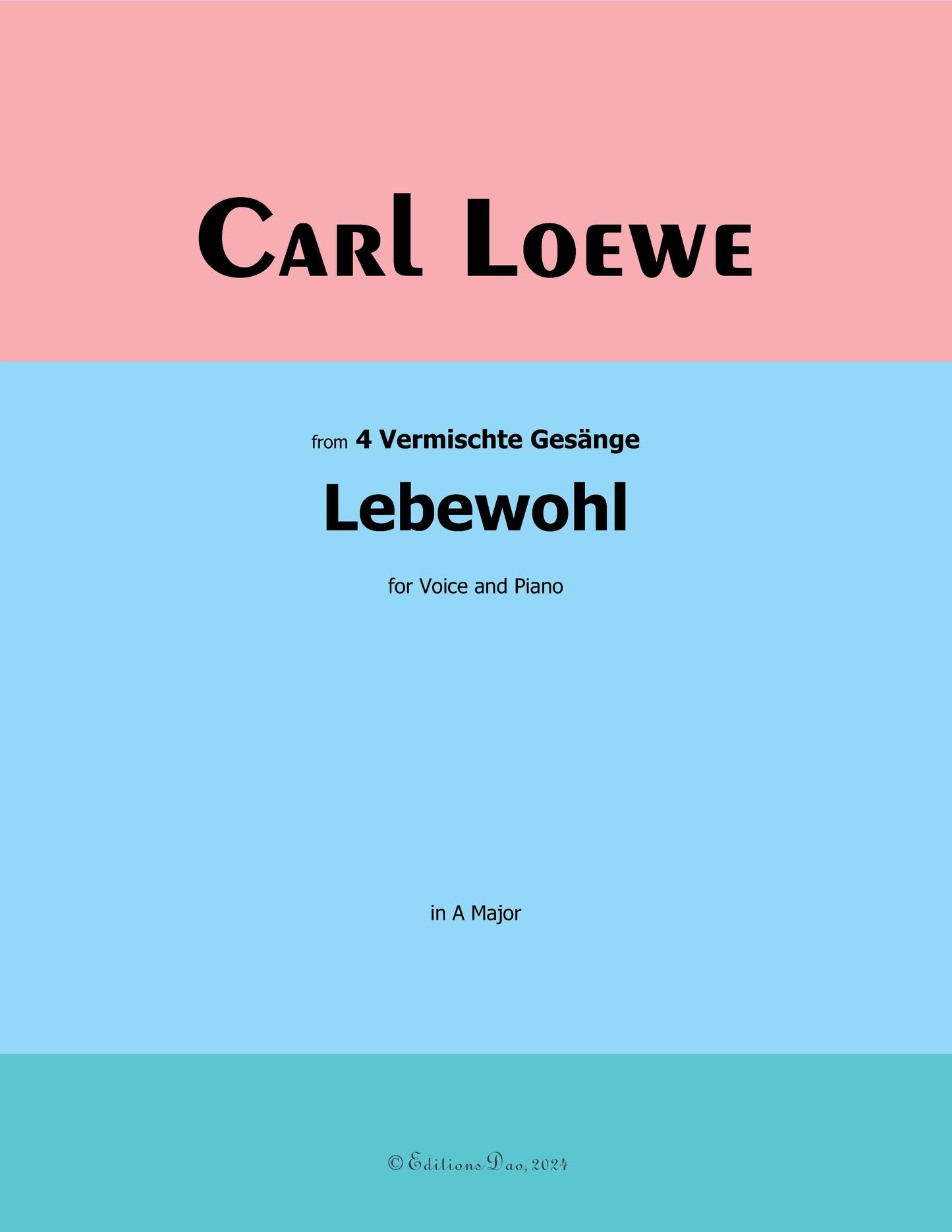 Lebewohl, by C. Loewe