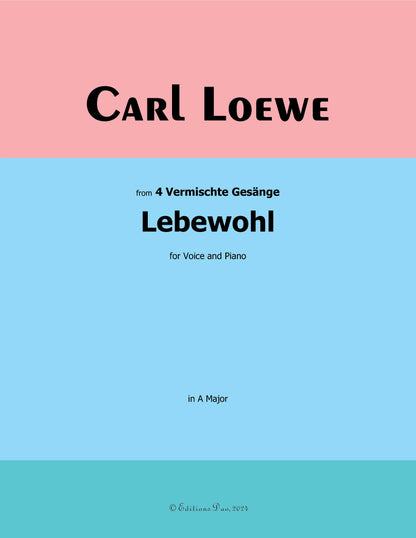 Lebewohl, by C. Loewe