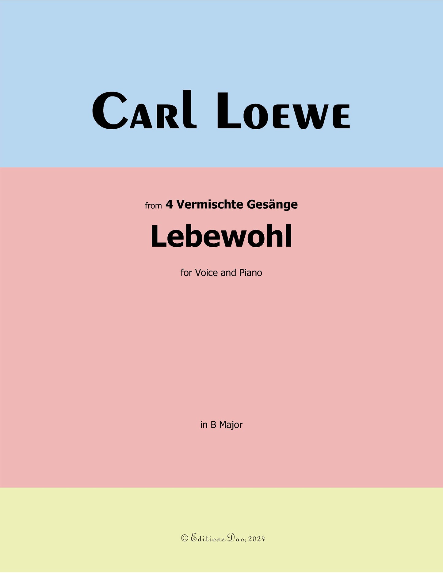 Lebewohl, by C. Loewe