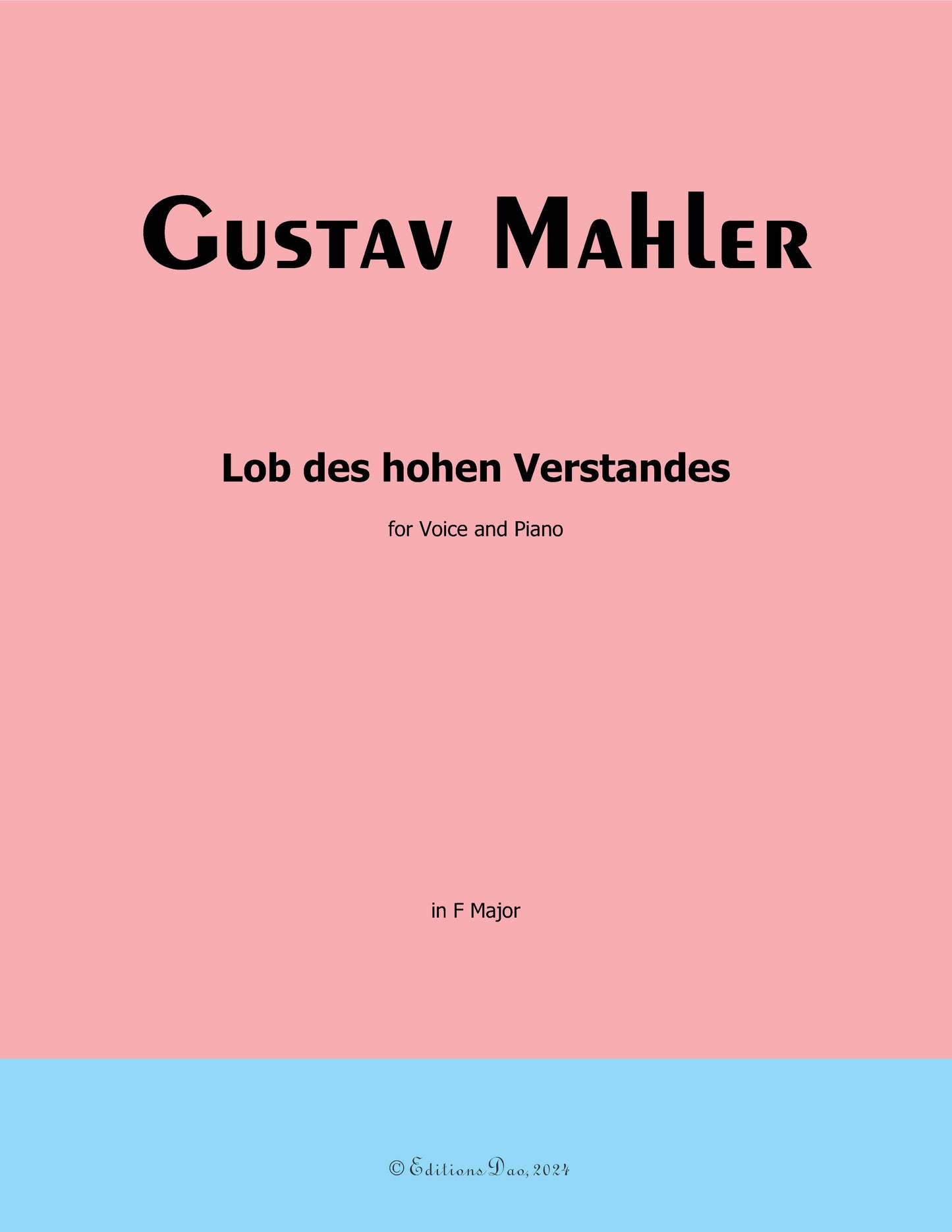 Lob des hohen Verstandes, by G. Mahler