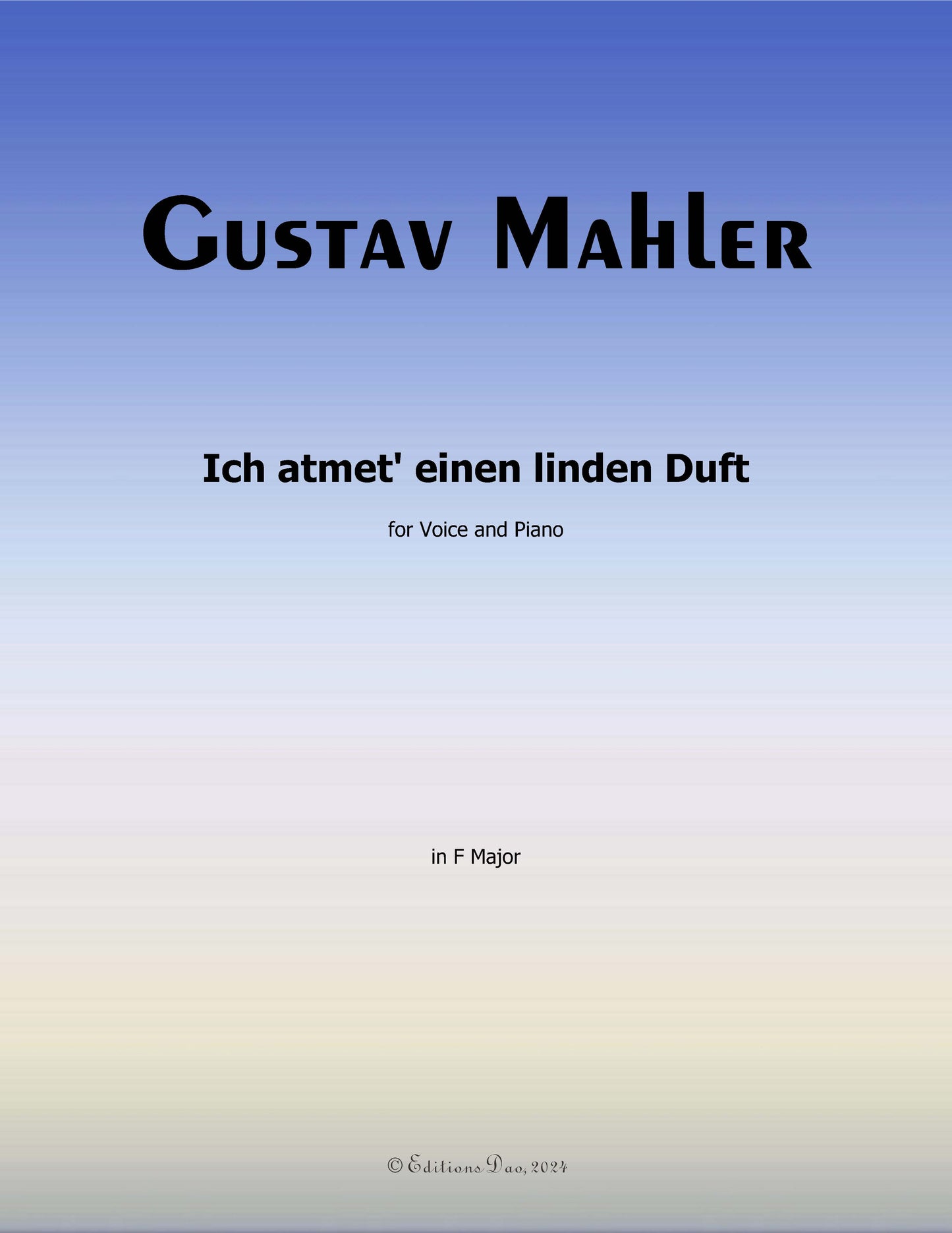 Ich atmet' einen linden Duft, by G. Mahler