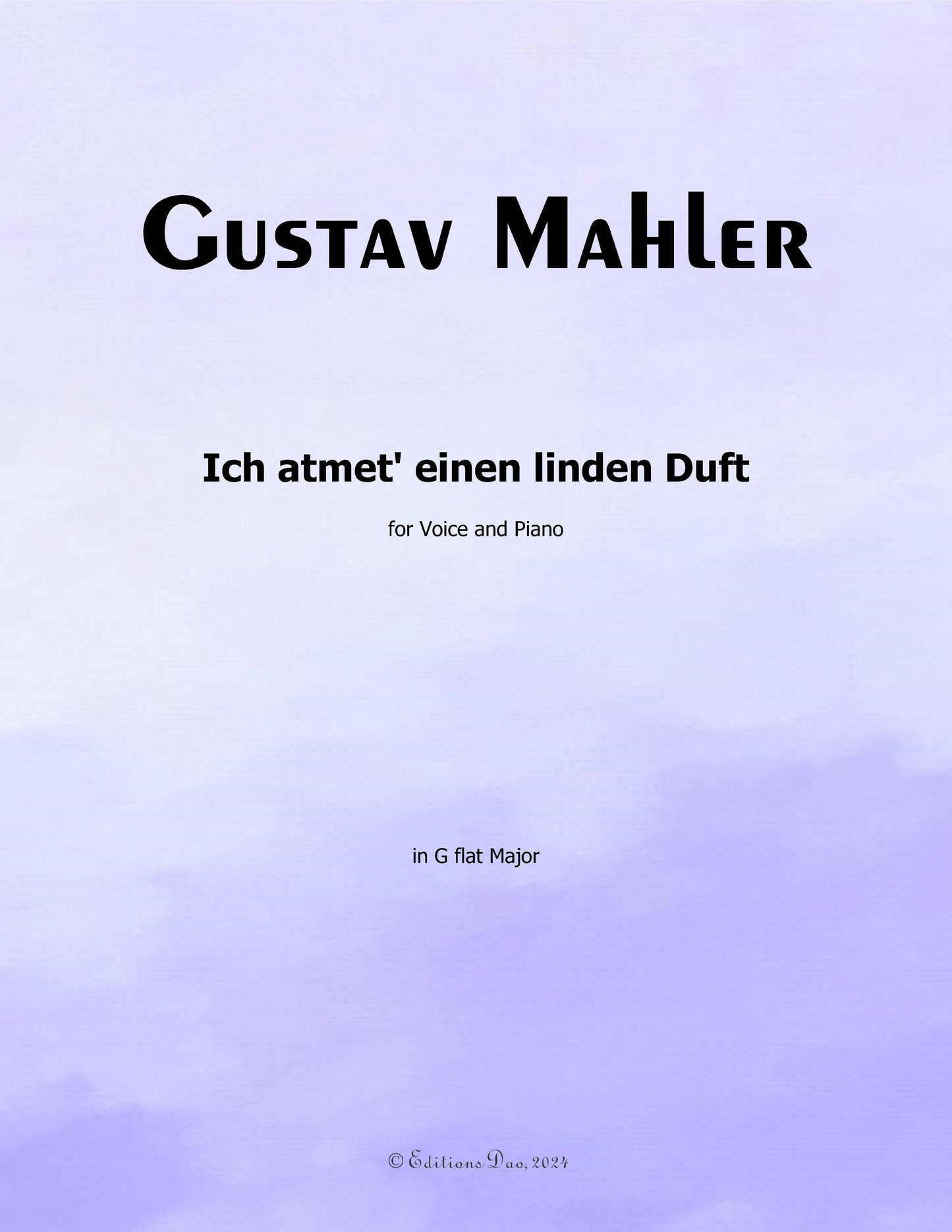 Ich atmet' einen linden Duft, by G. Mahler