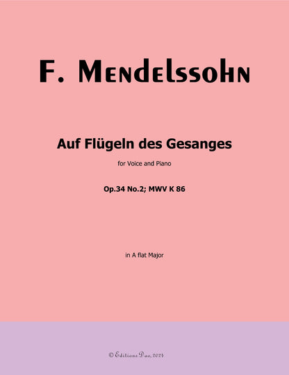 Auf Flügeln des Gesanges, by F. Mendelssohn