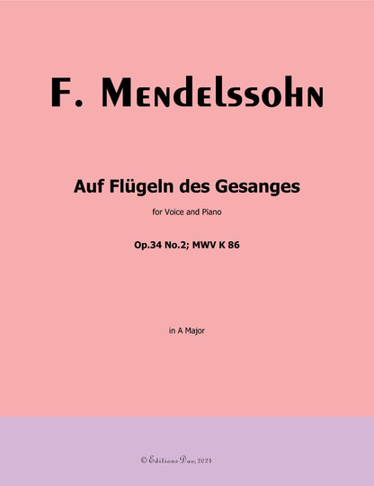 Auf Flügeln des Gesanges, by F. Mendelssohn