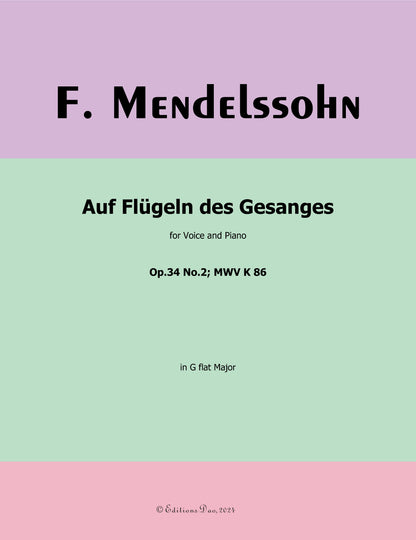 Auf Flügeln des Gesanges, by F. Mendelssohn