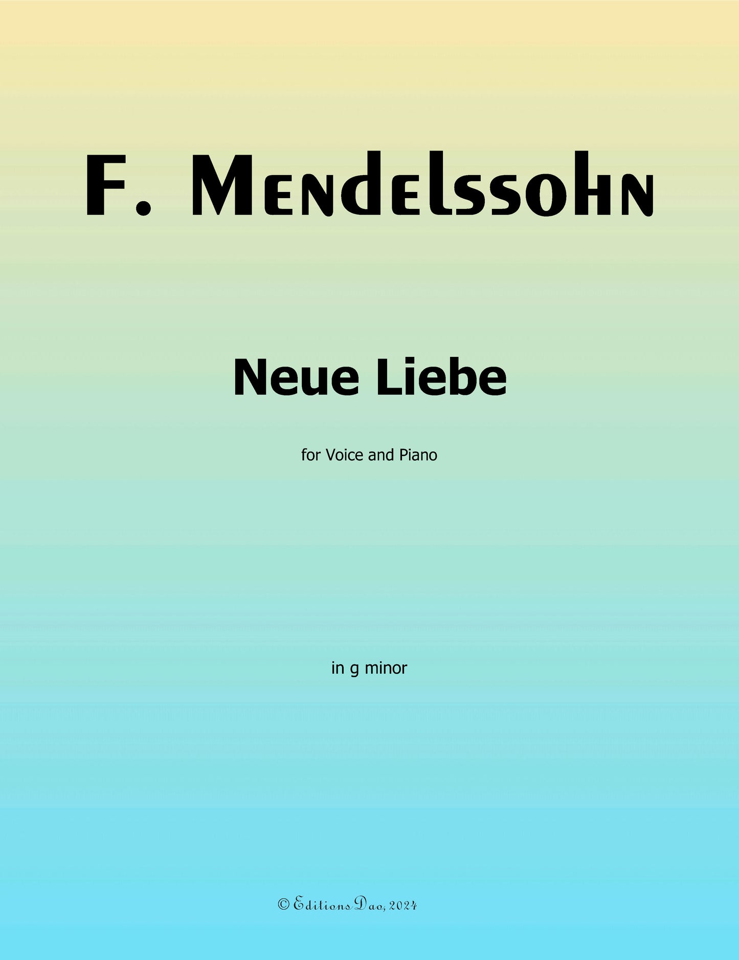 Neue Liebe, by F. Mendelssohn