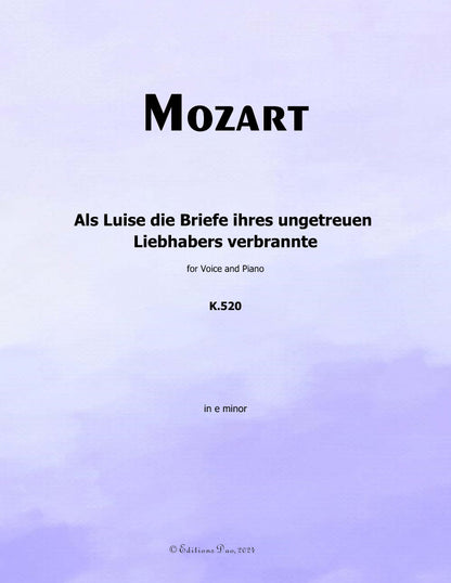 Als Luise: Mozart's K.520 Digital Score 